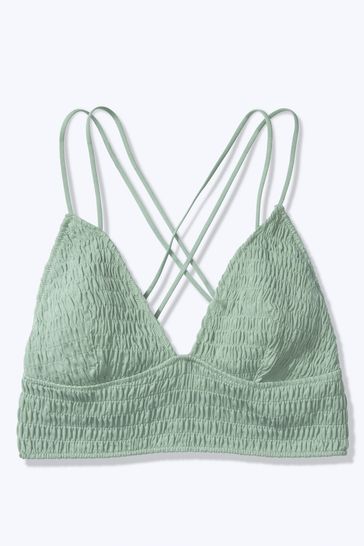 Smocked shop triangle bralette