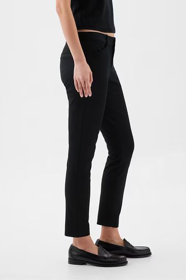 Black skinny top work trousers
