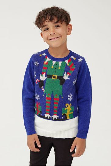 Boys elf christmas jumper online