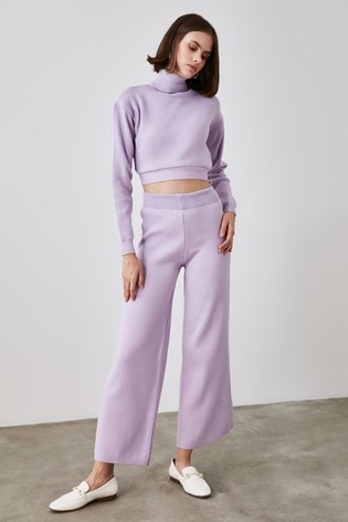 Trendyol Lilac Tie Back Lounge Co-ord