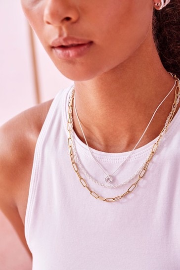 Estella Bartlett Gold Plated The Edit Paperclip Chain Necklace