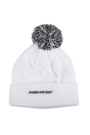 Benross White Pro Shell X Knit Bobble Hat