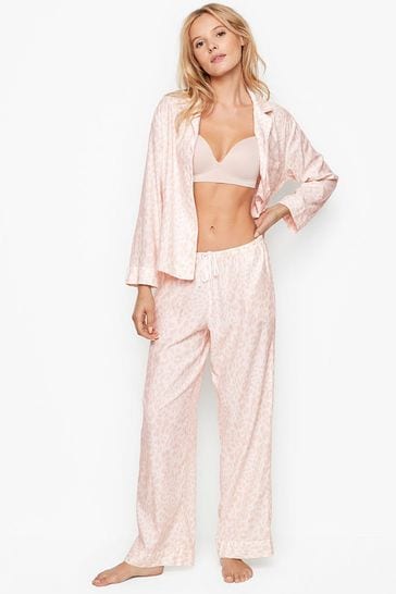 Victoria's Secret Cotton Printed Flannel Long Pyjamas