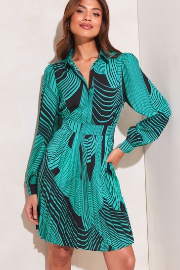 Lipsy stripe pleated dress outlet