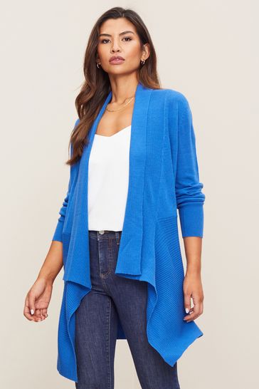 Lipsy Bright Blue Regular Knitted Waterfall Cardigan