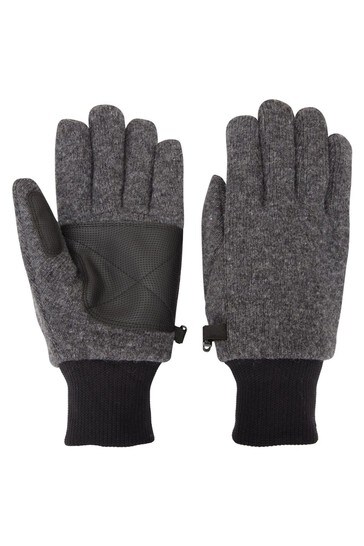 Mountain Warehouse Grey Knitted Windproof & Waterproof Womens Gloves