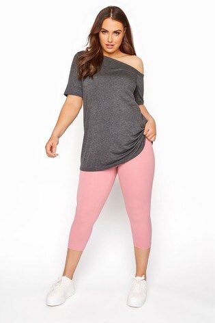 Yours Curve Pink Curve Cropped Leggings
