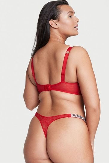 Buy Victoria's Secret Lipstick Red Lace Shine Strap Thong Panty from Next  Malta