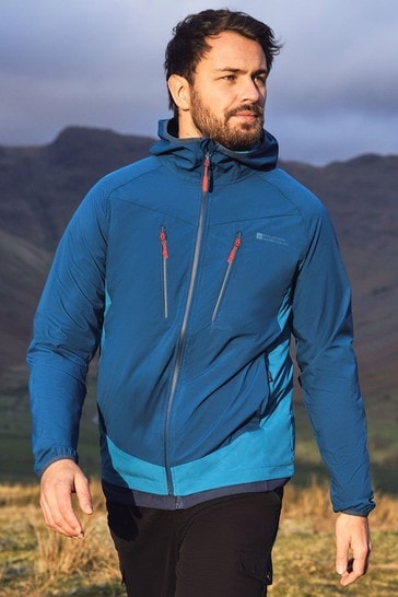 Mountain Warehouse Blue Ambit Mens Lightweight Softshell Jacket