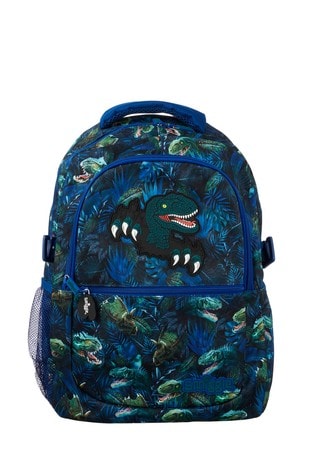 Smiggle Blue Dinosaur Galaxy Attach Backpack