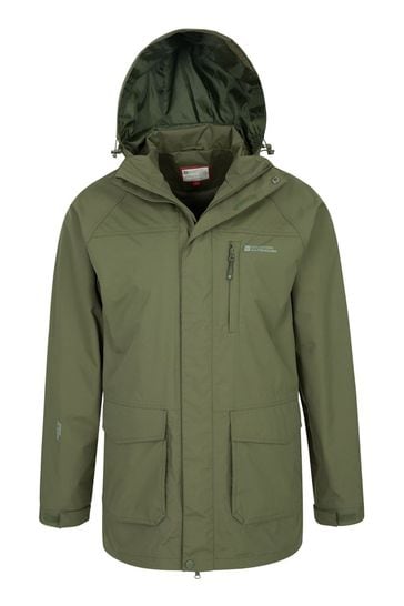 Mens long shop lightweight waterproof jacket