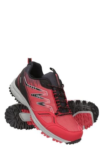 Mountain Warehouse Red Enhance Mens Waterproof Running Shoes