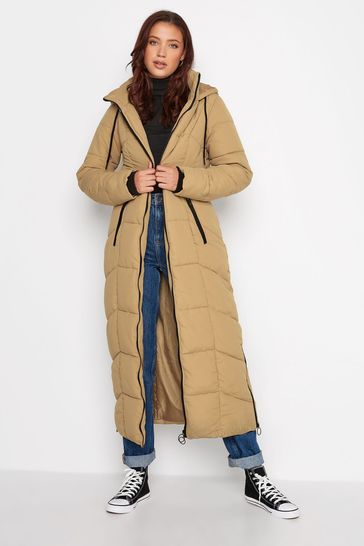 Buy Long Tall Sally Neutral Longline Puffer Coat from Next Luxembourg