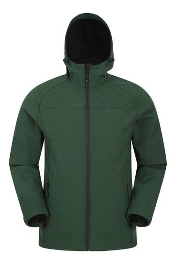 Mountain Warehouse Green Exodus Mens Showerproof Softshell Jacket