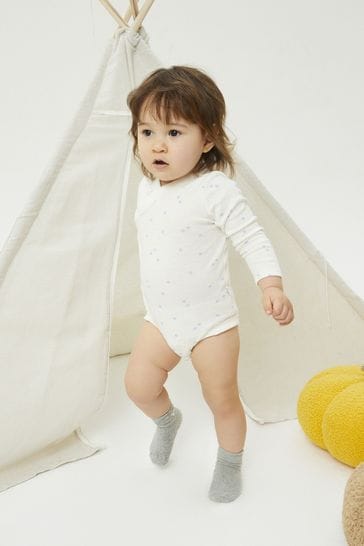 Gap White Wrap Long Sleeve Baby Bodysuit