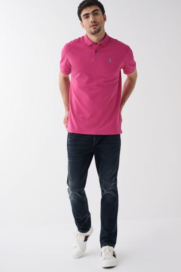 Hot pink store polo shirt