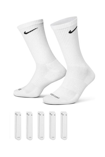 Nike White Everyday Plus Cushioned Training Crew Socks 6 Pairs