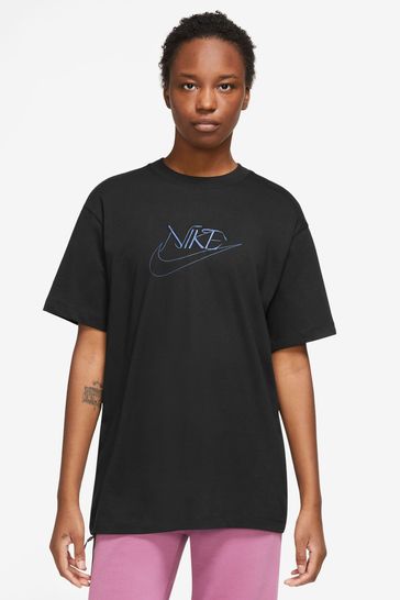 Nike black cotton t cheap shirt