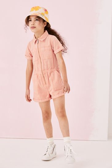 Orange denim playsuit 2025