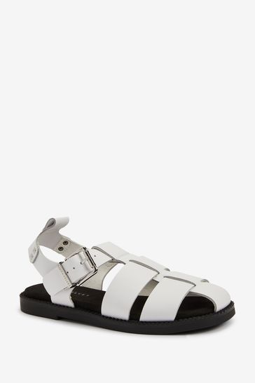 Leather best sale caged sandals