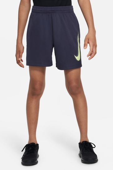 Nike Grey/Yellow Dri-FIT Multi+ Graphic Training Shorts