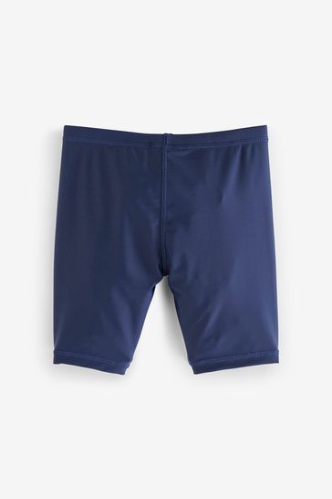 Navy Blue Longer Length Stretch Swim Shorts 3 16yrs