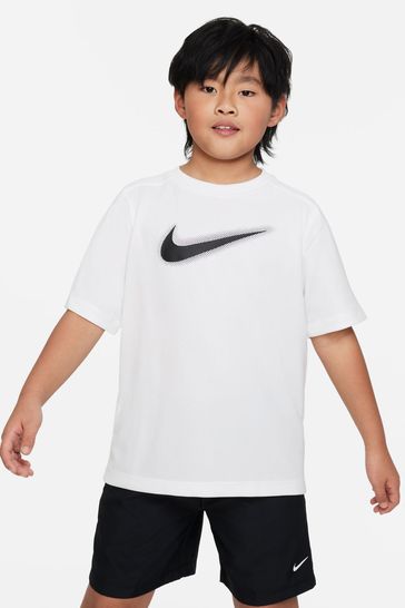 Nike White Dri-FIT Multi Graphic Training T-Shirt