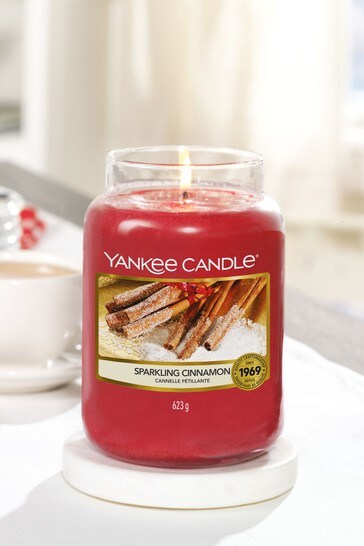 Yankee Candle Red Christmas Classic Large Jar Sparkling Cinnamon Candle