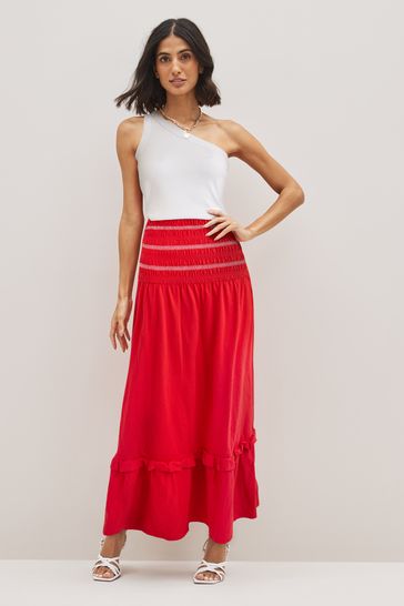 Red maxi skirt 100 Clearance