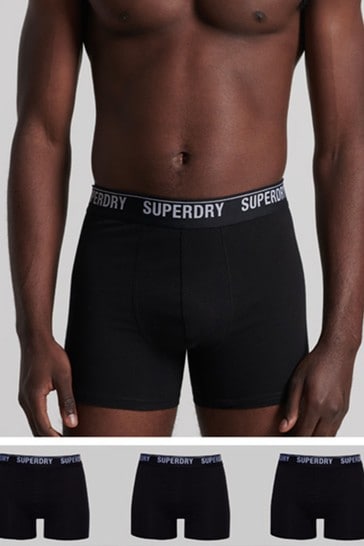 Superdry Black Boxers 3 Pack