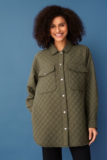 f&f green shacket