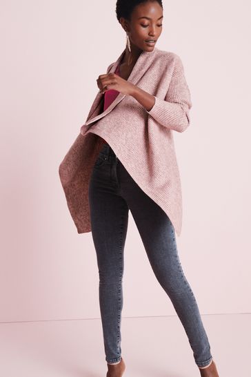 Pink online waterfall cardigan