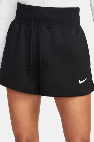 Nike Black Phoenix Fleece High-Waisted Shorts