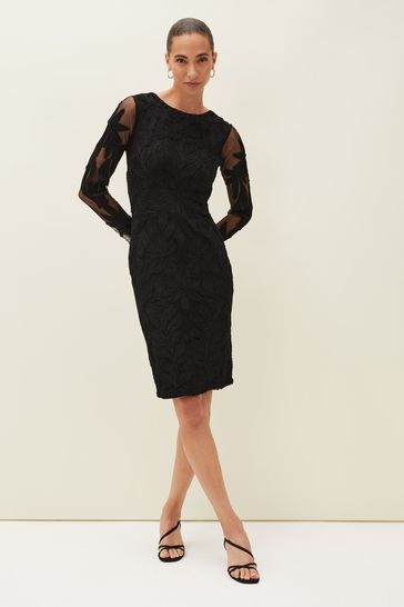 Buy Phase Eight Black Isobel Tapework Lace Dress Next