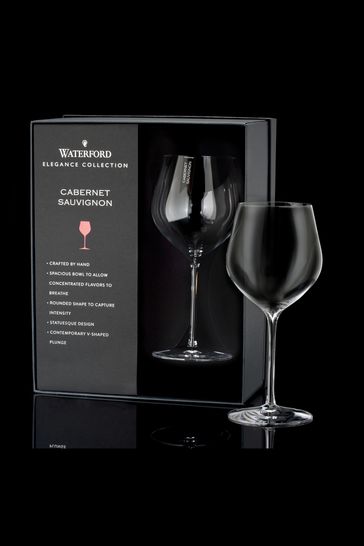 Waterford Set of 2 Clear Elegance Cabernet Sauvignon Glasses