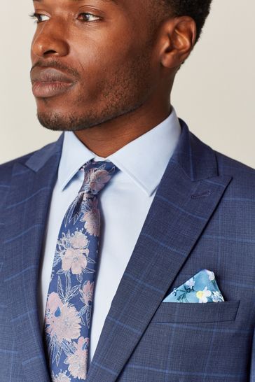 Light blue windowpane blazer new arrivals