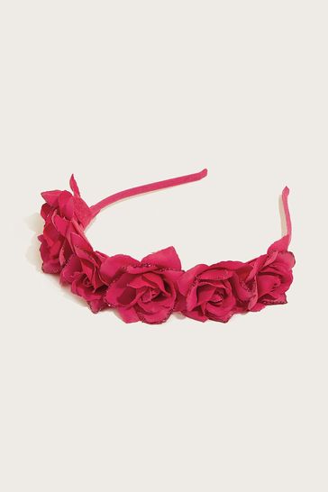 Monsoon Red Rose Flower Headband