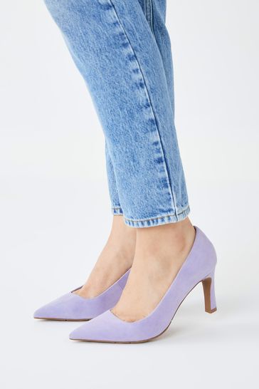 Lilac Purple Regular Wide Fit Forever Comfort with Motionflex Leather Courts