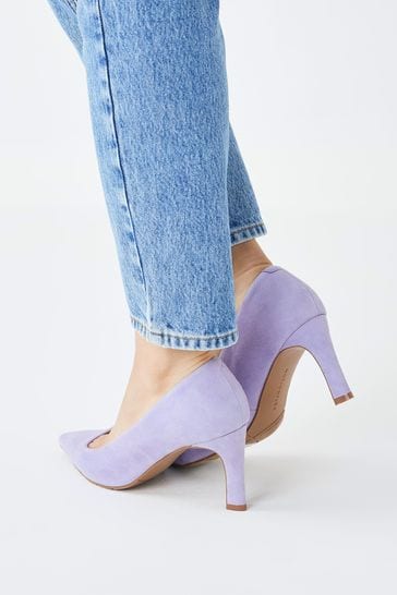 Lilac Purple Regular Wide Fit Forever Comfort with Motionflex Leather Courts