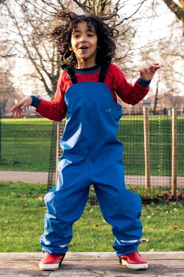 Muddy Puddles Blue Rainy Day Waterproof Dungarees 1112years Baby