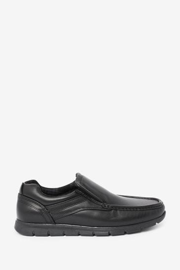 Black Slip-On Apron Shoes