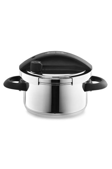 Lakeland Silver 3L Pressure Cooker With Glass Lid