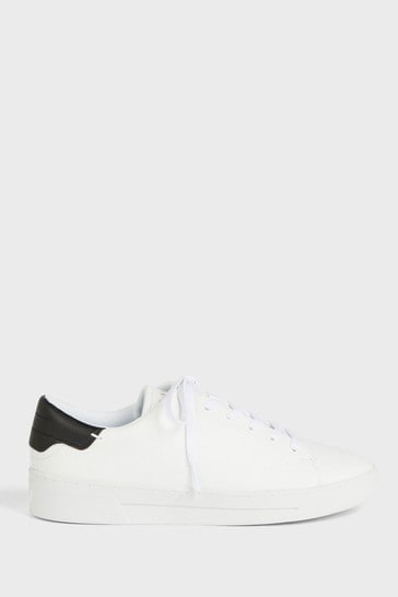 Ted Baker White Kimmii Tumbled Leather Trainers
