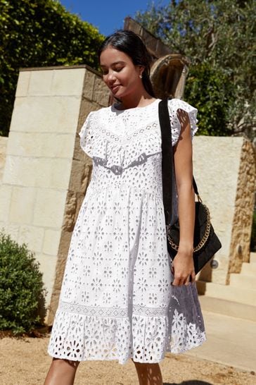 Buy Broderie Midi Summer Dress from the ...