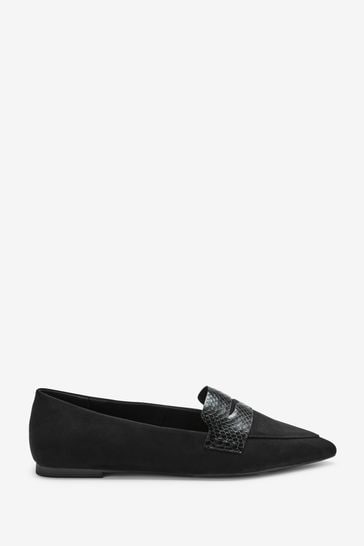 Black Forever Comfort® Point Toe Loafers