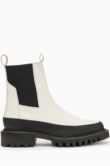 AllSaints White Harlee Boots