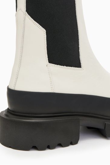 Allsaints white boots discount