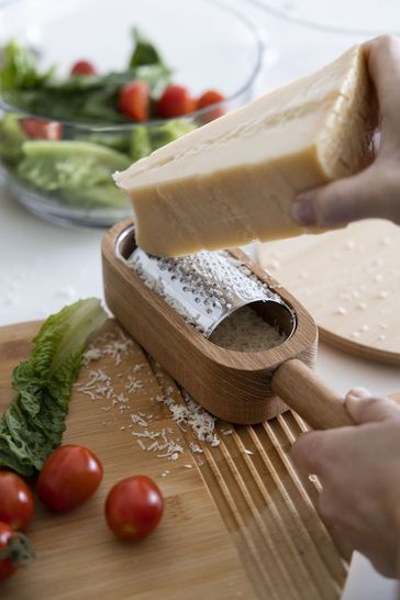Sagaform Natural Stainless Steel Cheese Grater And Oak Store Nature