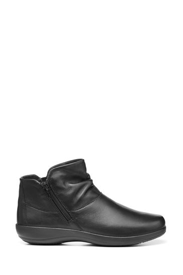 Hotter Black Hotter Wide Fit Red Murmur Zip-Fastening Boots