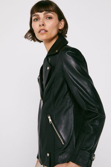 Cortefiel hot sale leather jacket